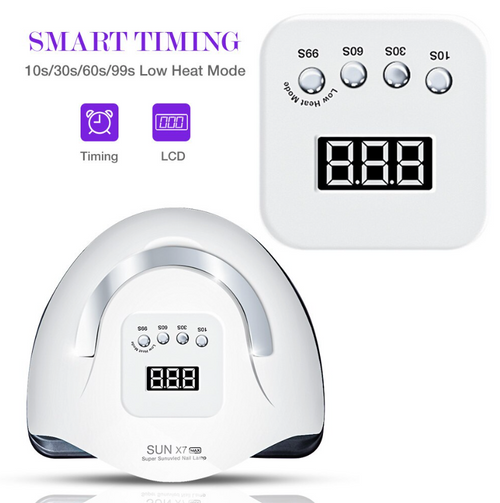 220W Professional UV LED Nail Lamp - High Power Gel Polish Dryer with 57 LEDs and Smart Timer