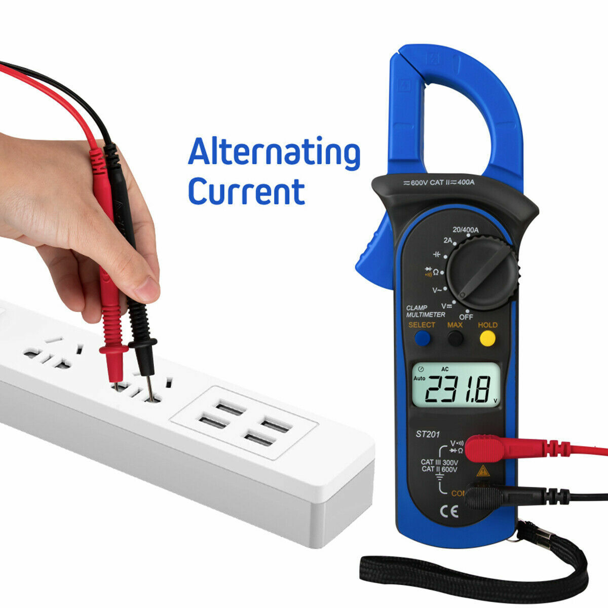 Professional Digital Clamp Meter - High-Precision AC/DC Multimeter & Electrical Circuit Tester