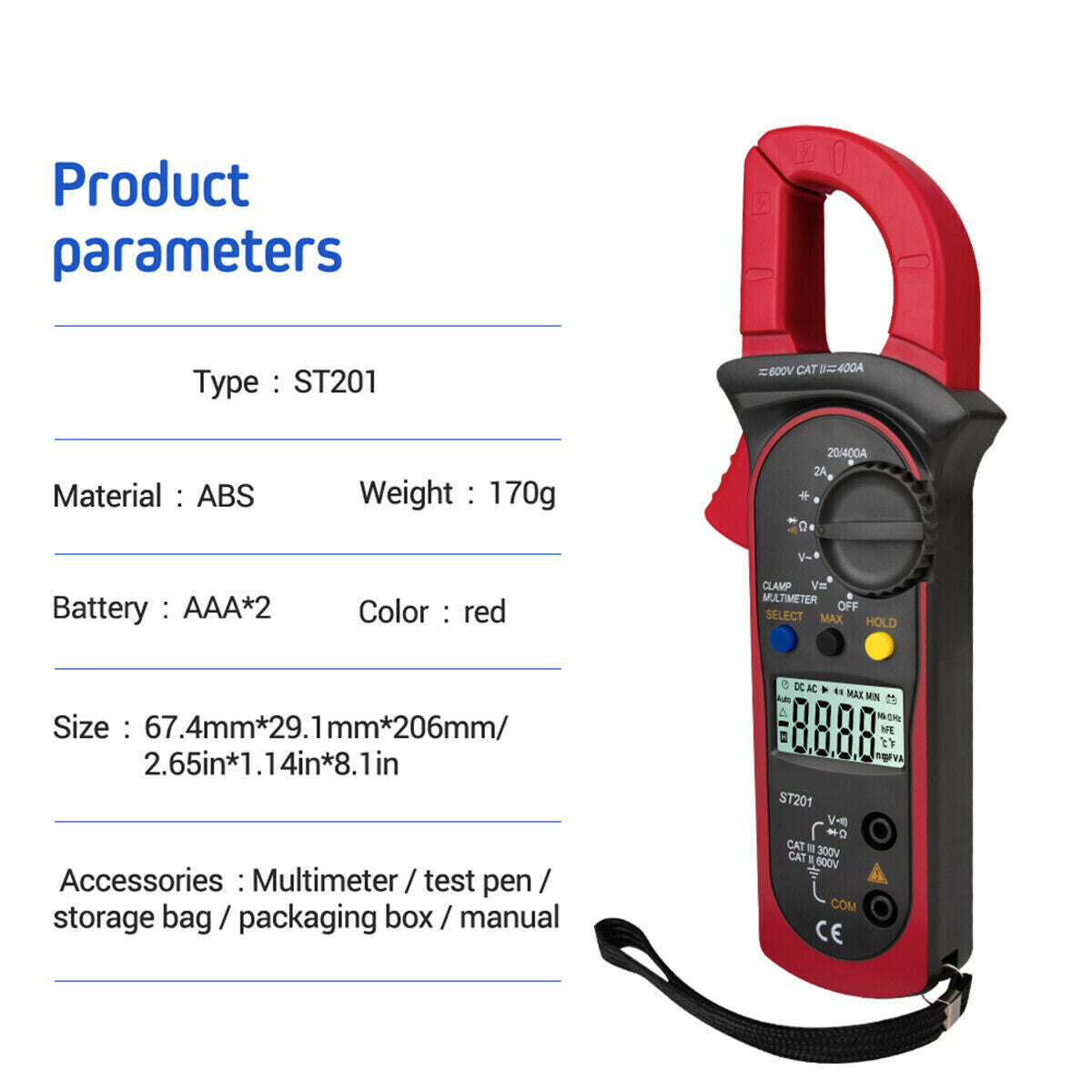 Professional Digital Clamp Meter - High-Precision AC/DC Multimeter & Electrical Circuit Tester